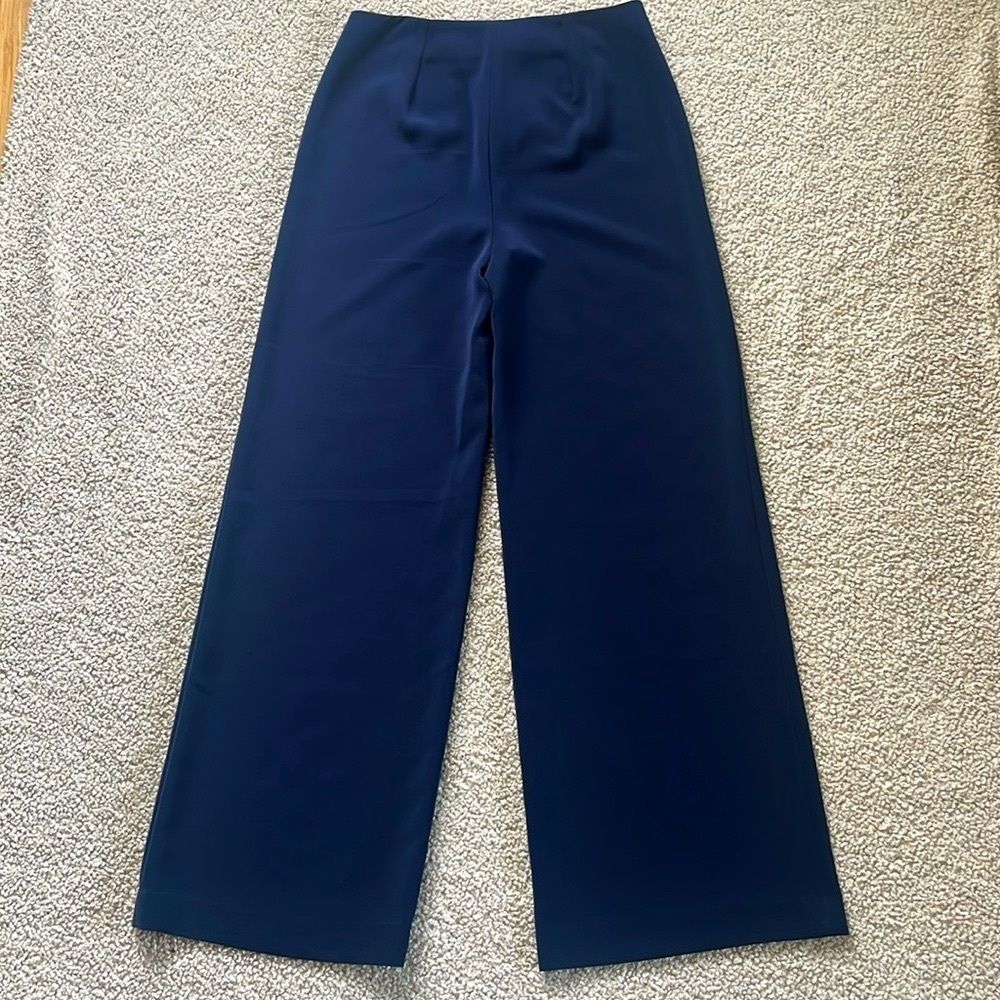 BODEN High Waisted Wide Leg Trousers in Navy Size 6 NWT - Picture 5 of 9